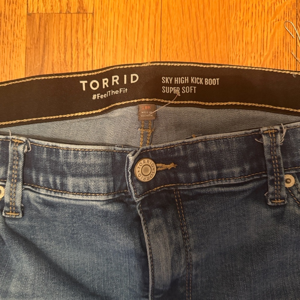 Torrid Sky High Kick Boot High-Rise Jean. - Picture 6 of 7